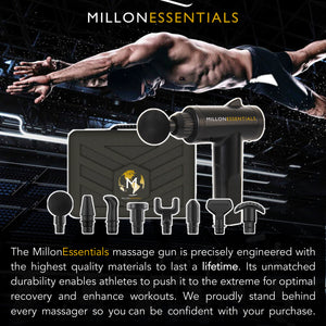 MillonEssentials V4Shark Massage Gun - 6 Speeds - 8 Speeds